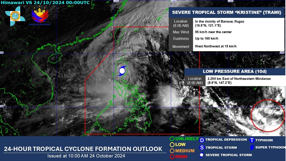Tropical Depression 'Leon' Approaches as Storm 'Kristine' Affects Residents