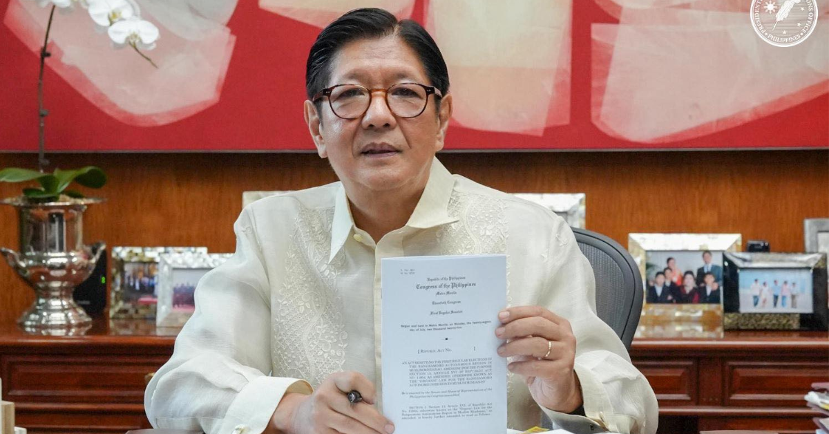 Philippines President Signs Law Moving BARMM Elections